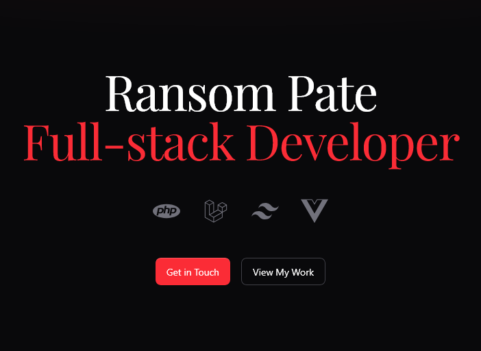Personal Website Screenshot